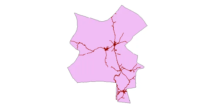 جدیدترین نقشه شیپ فایل راه های شهرستان خرم بید + PDF