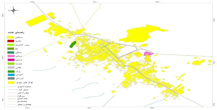 نقشه شیپ فایل (GIS) شهر باخرز 1404 + عکس با کیفیت