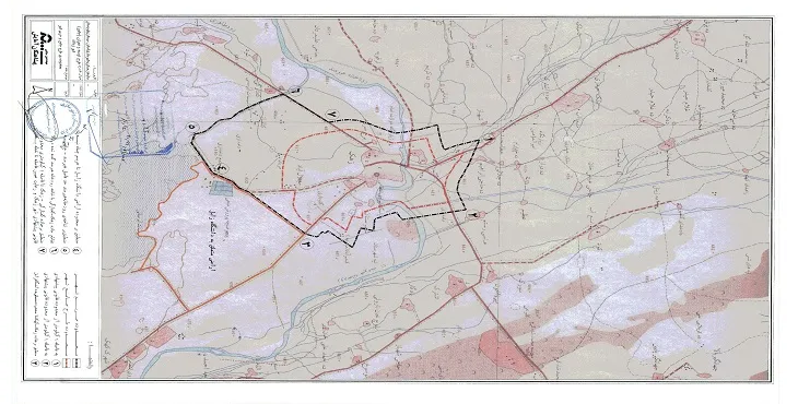 نقشه محدوده و حریم شهر زهک | کیفیت بالا