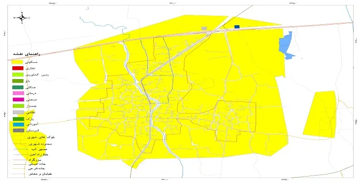 نقشه شیپ فایل (GIS) شهر نوکنده 1404 + عکس با کیفیت