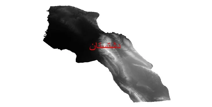 دانلود نقشه دم (DEM) شهرستان دشتستان | دقت 30 متر
