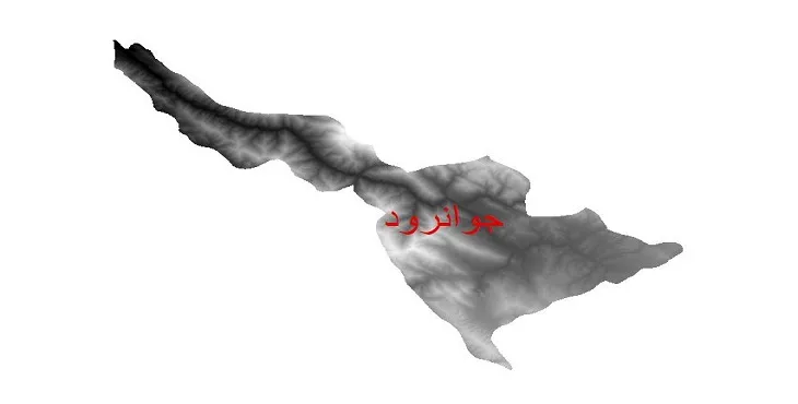 دانلود نقشه دم (DEM) شهرستان جوانرود | دقت 30 متر