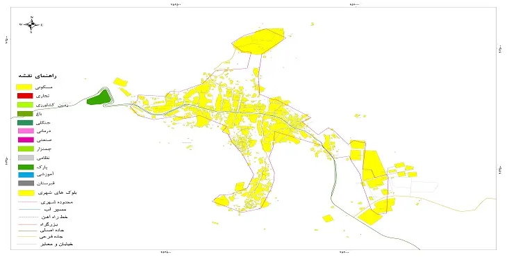 نقشه شیپ فایل (GIS) شهر معلم کلایه 1404 + عکس با کیفیت