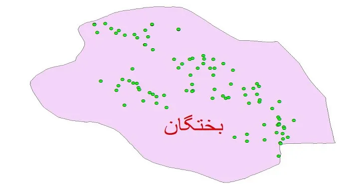دانلود نقشه شیپ فایل کیفیت آب چاه های شهرستان بختگان