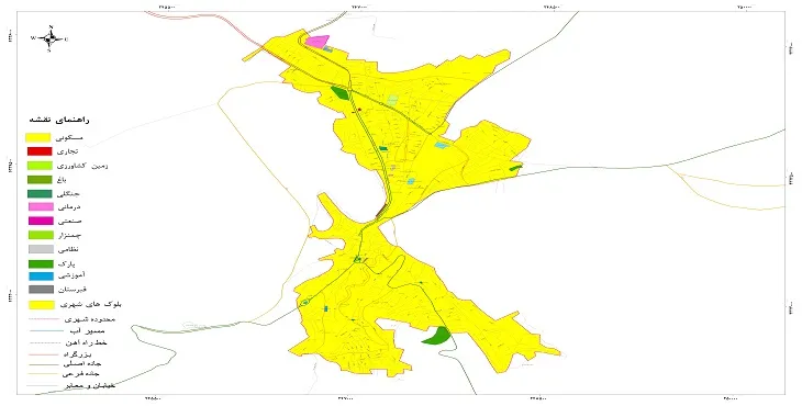 نقشه شیپ فایل (GIS) شهر گرمی 1405 + عکس با کیفیت