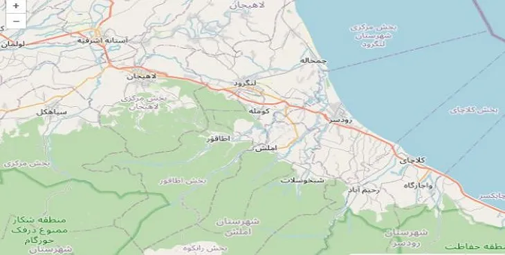 دانلود نقشه شهرستان لنگرود + pdf با کیفیت بالا