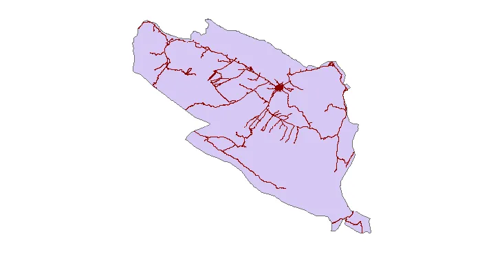 جدیدترین نقشه شیپ فایل راه های شهرستان درگز + PDF