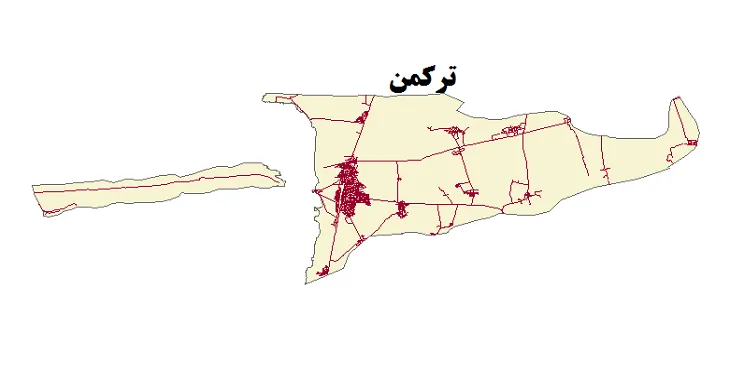 جدیدترین نقشه شیپ فایل راه های شهرستان ترکمن + PDF