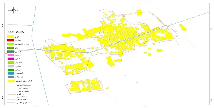 نقشه شیپ فایل (GIS) شهر بنجار 1404 + عکس با کیفیت