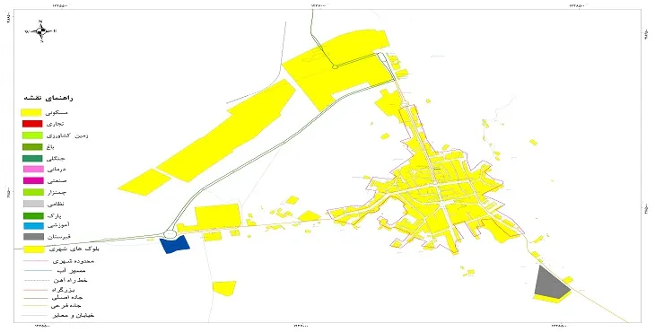 نقشه شیپ فایل (GIS) شهر لطف آباد 1404 + عکس با کیفیت