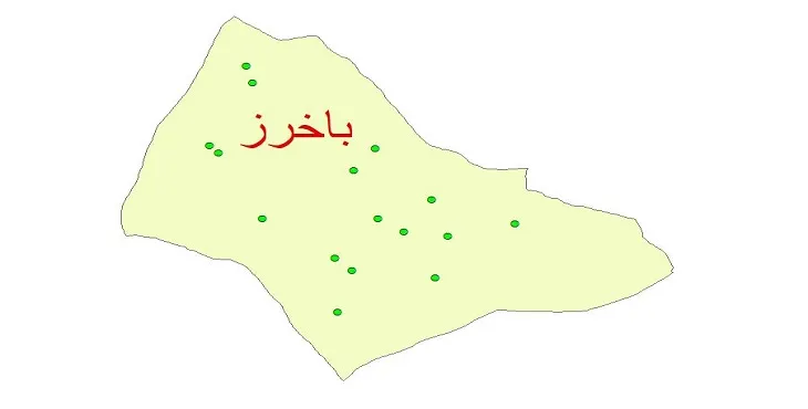 دانلود نقشه شیپ فایل کیفیت آب چاه های شهرستان باخرز
