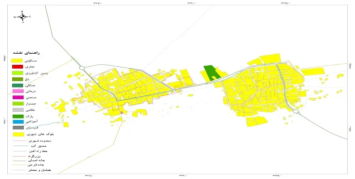 نقشه شیپ فایل (GIS) شهر مشهدریزه 1404 + عکس با کیفیت