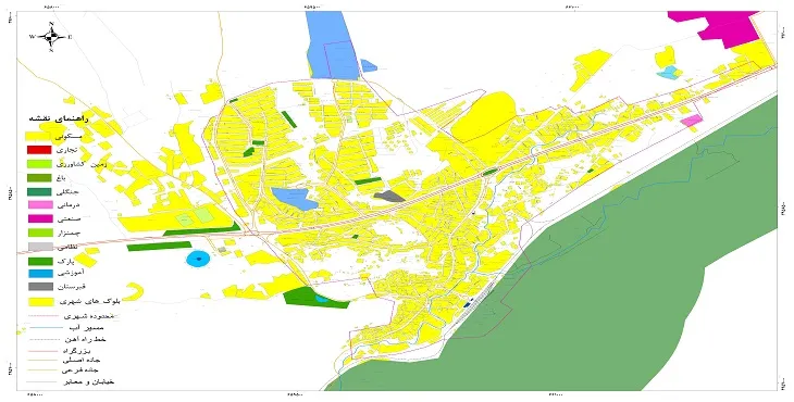 نقشه شیپ فایل (GIS) شهر فیروزکوه 1404 + عکس با کیفیت