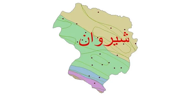 نقشه شیپ‌ فایل اقلیم‌شناسی شهرستان شیروان + 7 لایه اقلیمی