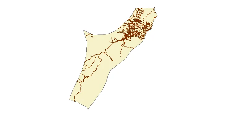 جدیدترین نقشه شیپ فایل راه های شهرستان کلاردشت + PDF