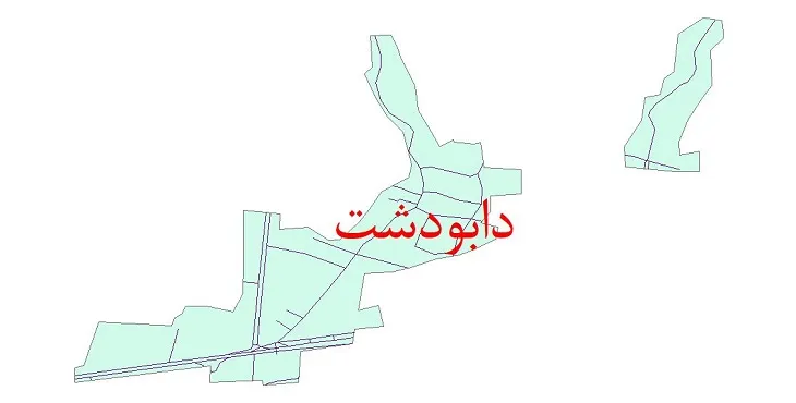 دانلود نقشه شیپ فایل شبکه معابر شهر دابودشت
