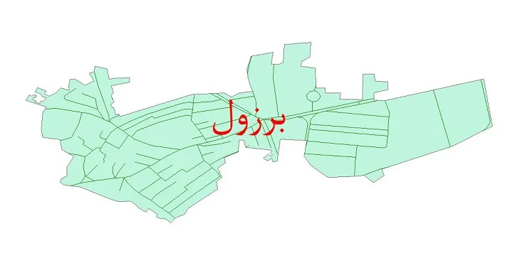 دانلود نقشه شیپ فایل شبکه معابر شهر برزول