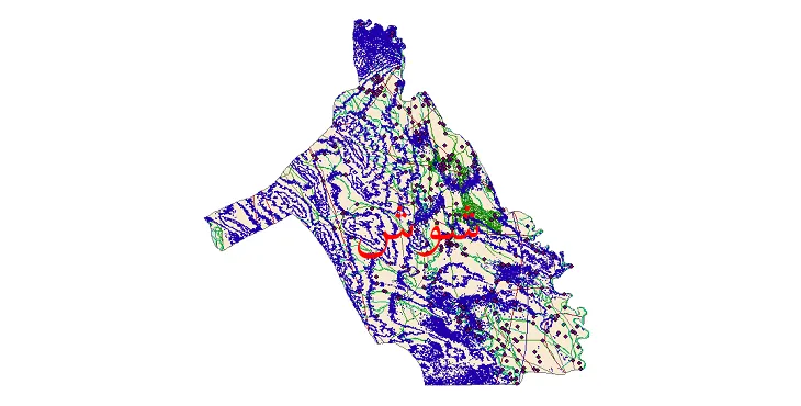 دانلود نقشه های شیپ فایل شهرستان شوش + کاملترین لایه GIS