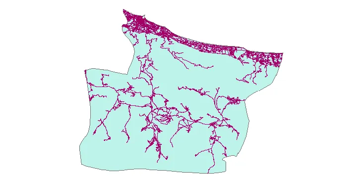 جدیدترین نقشه شیپ فایل راه های شهرستان نوشهر + PDF