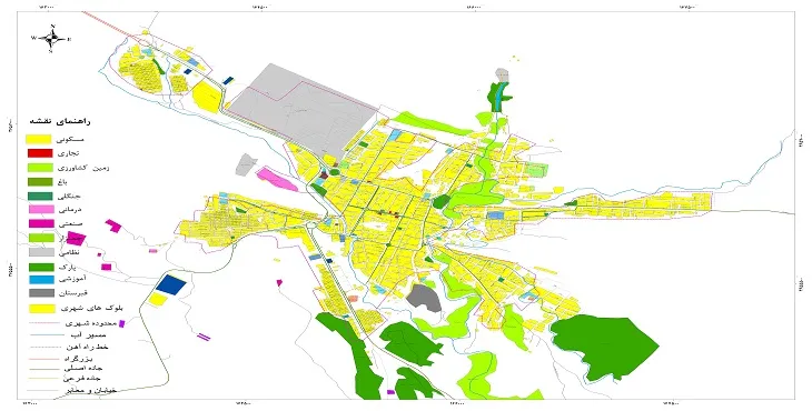 جدیدترین نقشه شهر آبدانان | قابل چاپ + کیفیت بالا