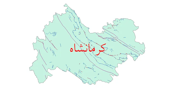 دانلود نقشه شیپ فایل (GIS) گسل های استان کرمانشاه