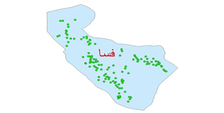 دانلود نقشه شیپ فایل کیفیت آب چاه های شهرستان فسا