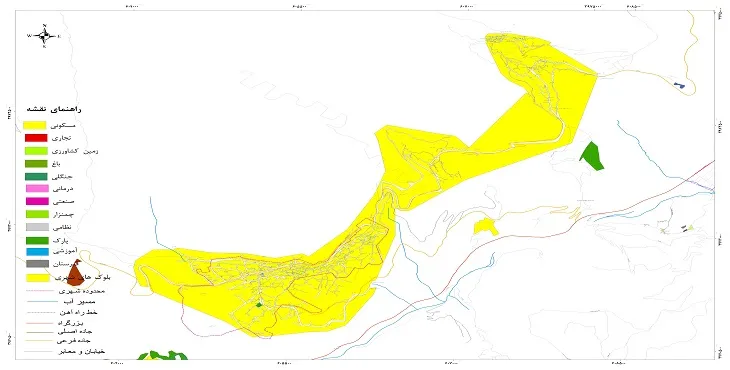 نقشه شیپ فایل (GIS) شهر رینه 1405 + عکس با کیفیت