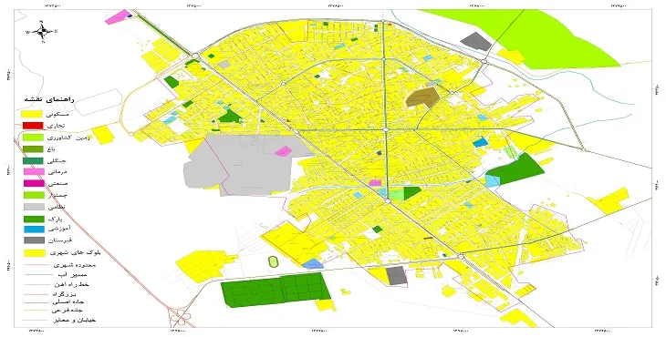 نقشه شیپ فایل (GIS) شهر تربت جام 1404 + عکس با کیفیت
