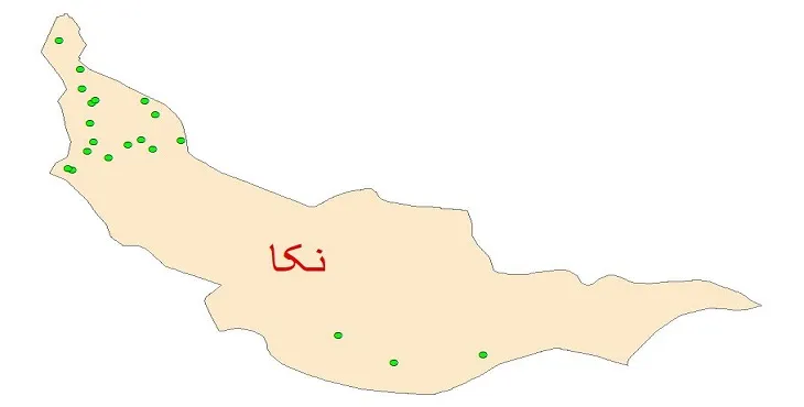 دانلود نقشه شیپ فایل کیفیت آب چاه های شهرستان نکا