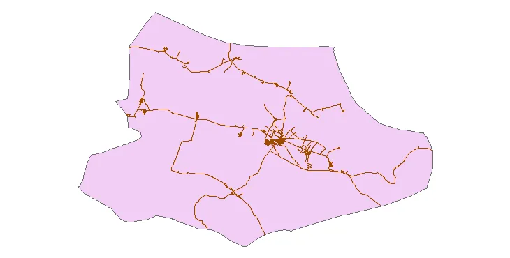 جدیدترین نقشه شیپ فایل راه های شهرستان خرامه + PDF