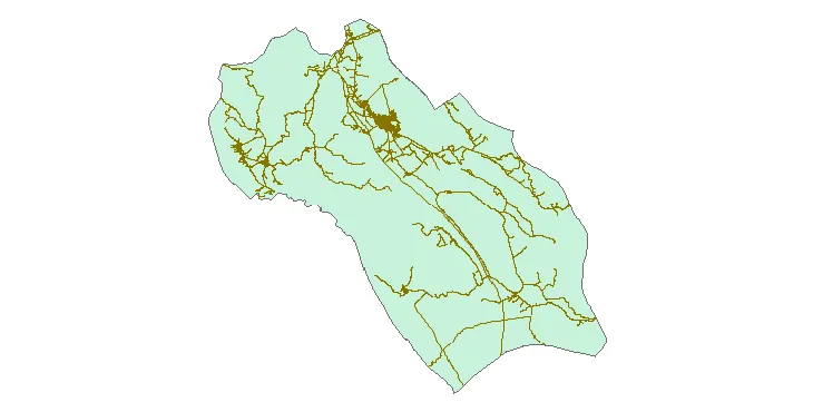 جدیدترین نقشه شیپ فایل راه های شهرستان کازرون + PDF