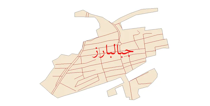 دانلود نقشه شیپ فایل شبکه معابر شهر جبالبارز