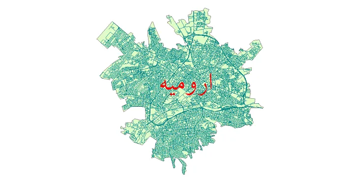 دانلود نقشه شیپ فایل شبکه معابر شهر ارومیه