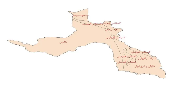 دانلود نقشه شیپ فایل (لایه GIS) ساختار زمین ساختی استان هرمزگان