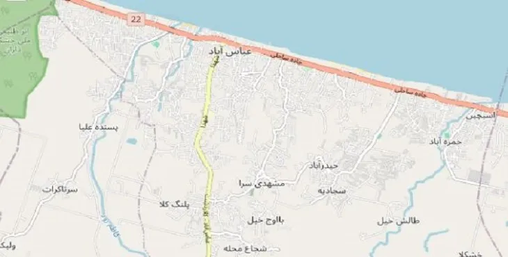 دانلود نقشه شهر عباس آباد + pdf با کیفیت بالا