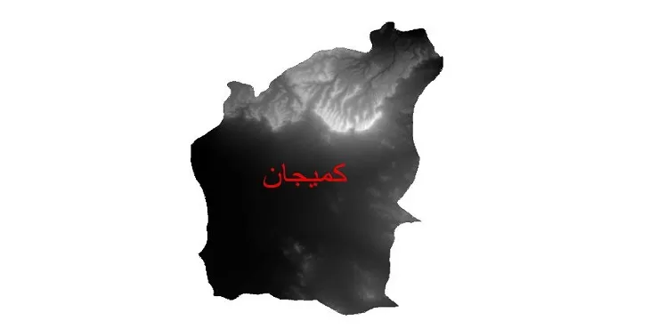 دانلود نقشه دم (DEM) شهرستان کمیجان | دقت 30 متر