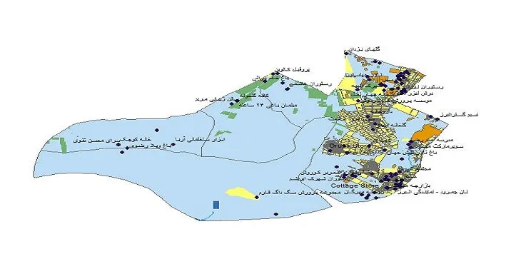 دانلود نقشه های شیپ فایل شهرستان چهارباغ + کاملترین لایه GIS