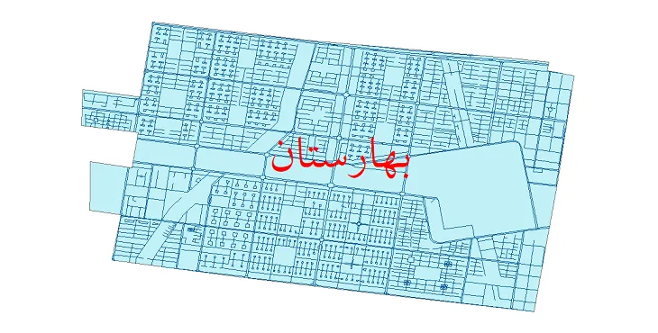 دانلود نقشه شیپ فایل شبکه معابر شهر بهارستان اصفهان