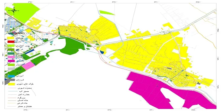 نقشه شیپ فایل (GIS) شهر ایمانشهر سال 1404 + عکس با کیفیت