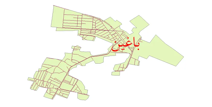 دانلود نقشه شیپ فایل شبکه معابر شهر باغین