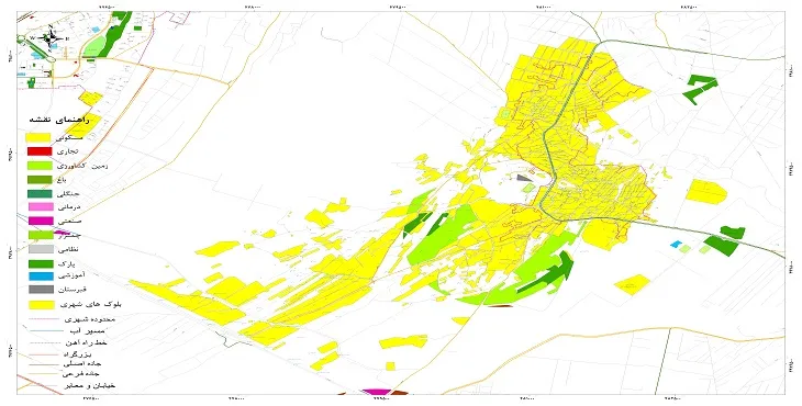 نقشه شیپ فایل (GIS) شهر کوهسار 1404 + عکس با کیفیت