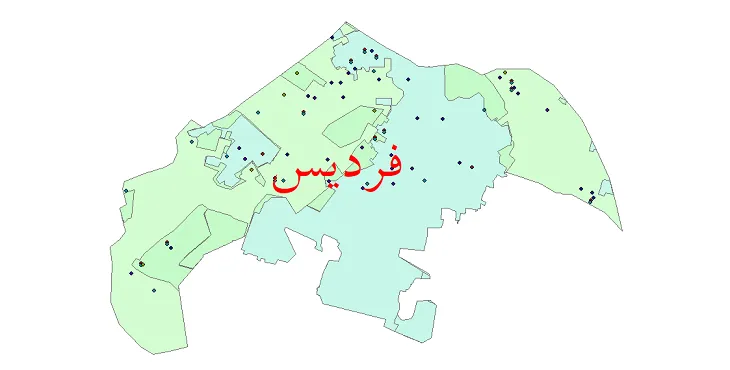 دانلود نقشه جمعیت نقاط شهری و روستایی شهرستان فردیس از سال 1335 تا 1395