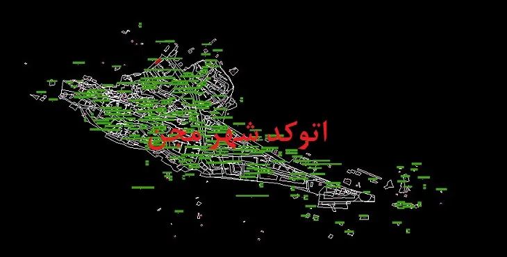 دانلود نقشه اتوکد شهر مجن