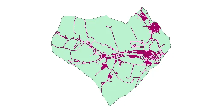 جدیدترین نقشه شیپ فایل راه های شهرستان لنجان + PDF