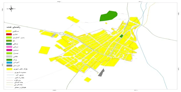 نقشه شیپ فایل (GIS) شهر صفی آباد شیروان 1404 + عکس با کیفیت