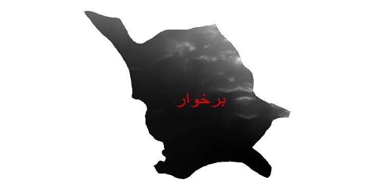 دانلود نقشه دم (DEM) شهرستان برخوار | دقت 30 متر