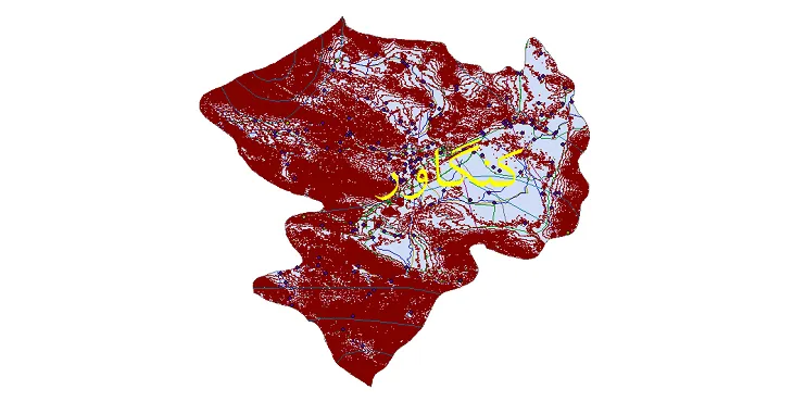 دانلود نقشه های شیپ فایل شهرستان کنگاور + کاملترین لایه GIS