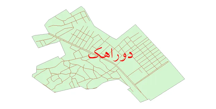 دانلود نقشه شیپ فایل شبکه معابر شهر دوراهک