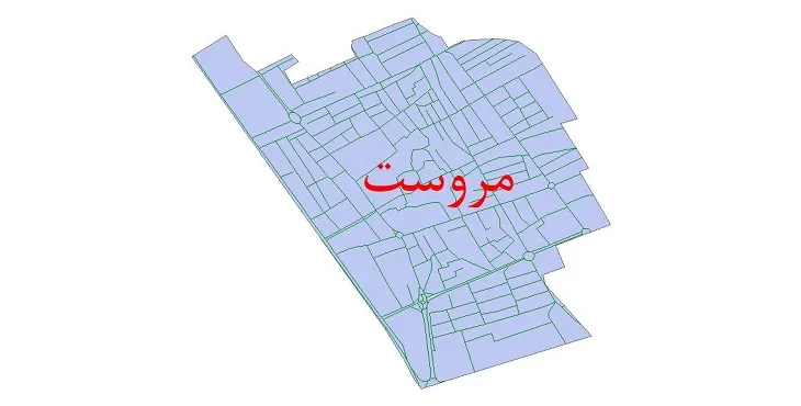 دانلود نقشه شیپ فایل شبکه معابر شهر مروست