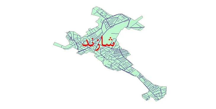 دانلود نقشه شیپ فایل شبکه معابر شهر شازند